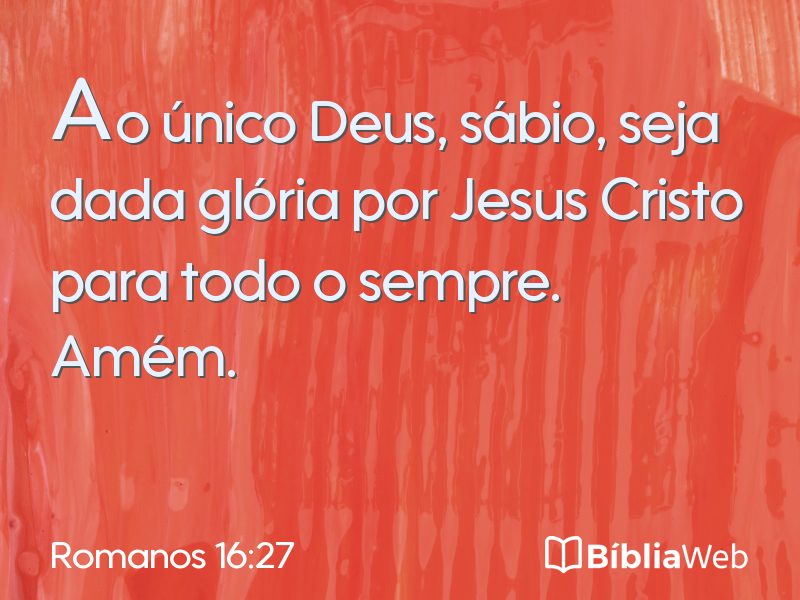 Romanos 16:27 em imagem para compartilhar