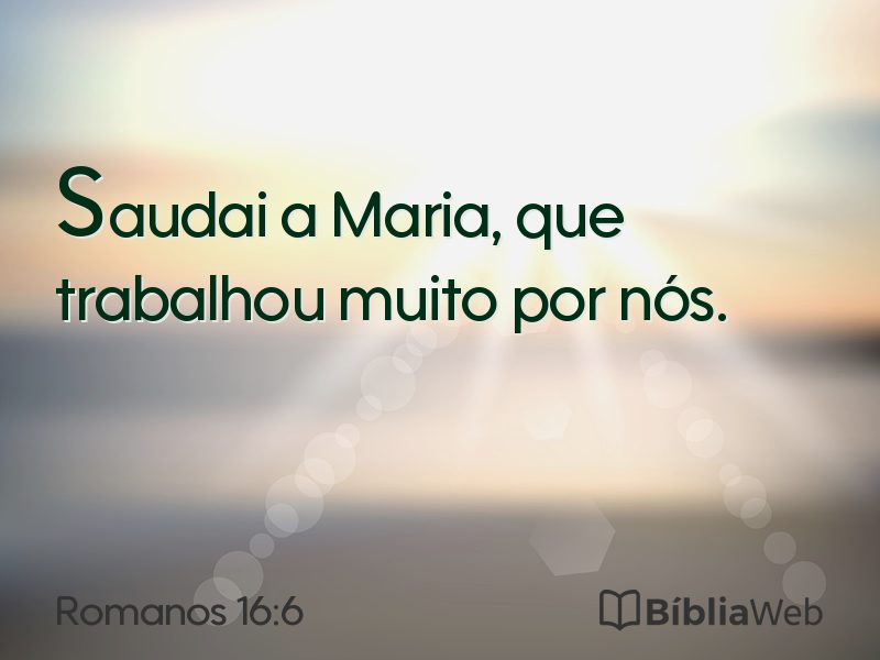 Romanos 16:6 em imagem para compartilhar