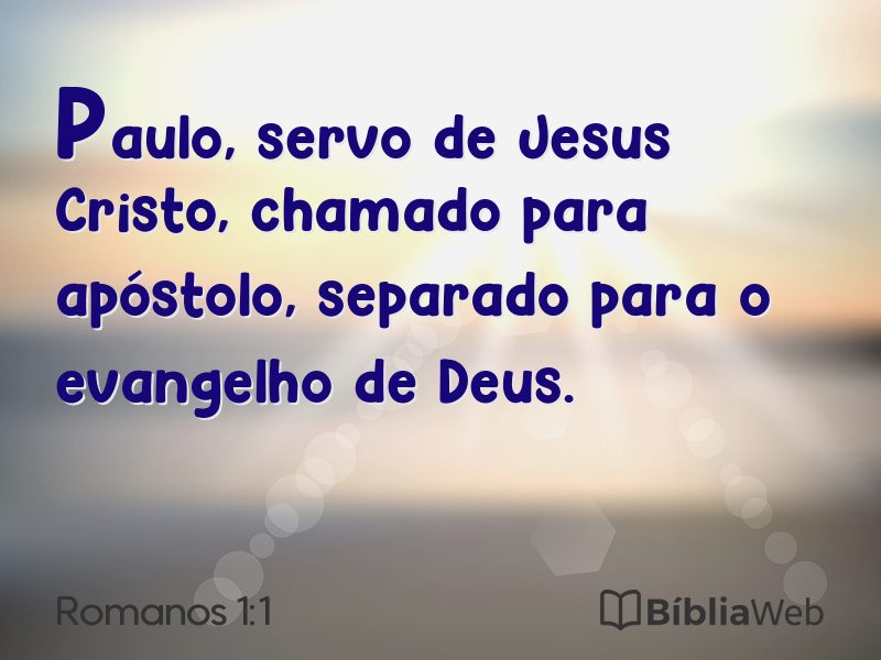 Romanos 1:1 em imagem para compartilhar