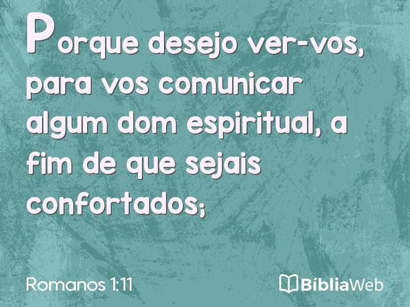 Romanos 1:11 em imagem para compartilhar