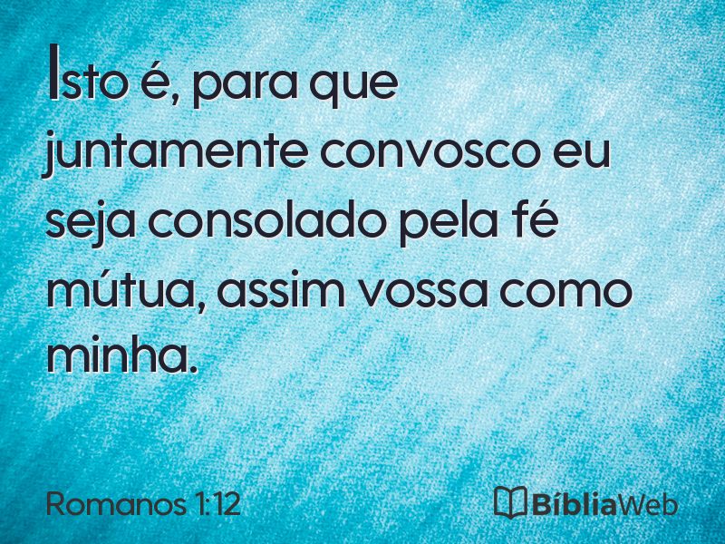 Romanos 1:12 em imagem para compartilhar