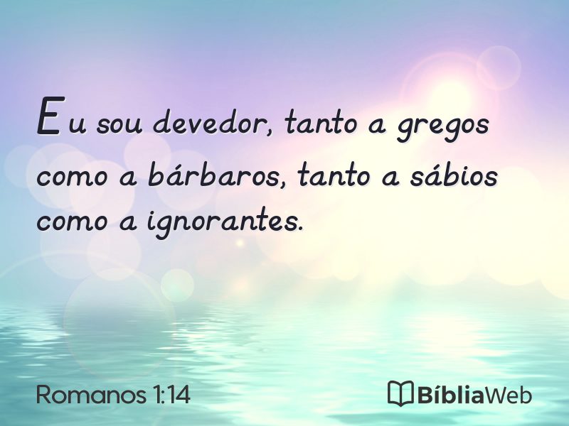 Romanos 1:14 em imagem para compartilhar
