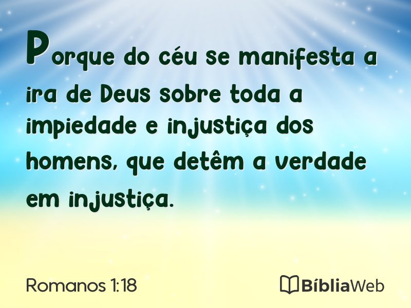 Romanos 1:18 em imagem para compartilhar