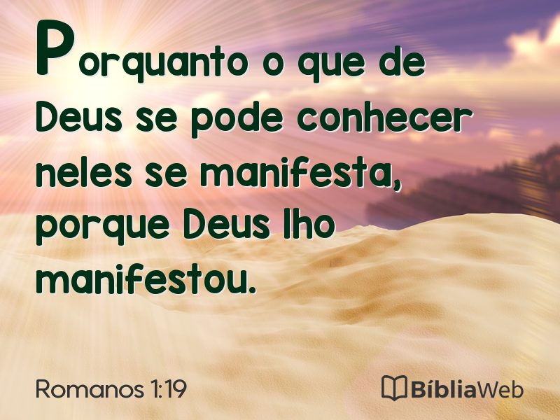 Romanos 1:19 em imagem para compartilhar