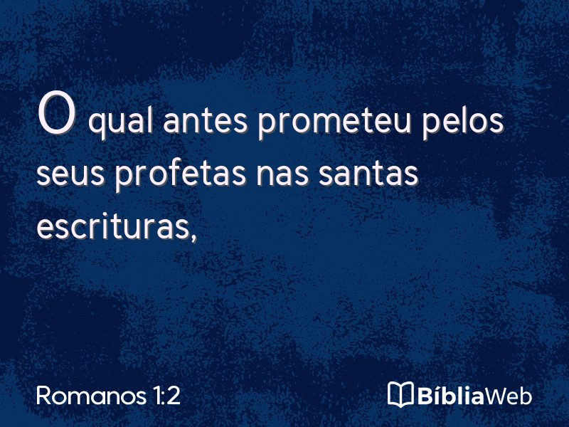 Romanos 1:2 em imagem para compartilhar
