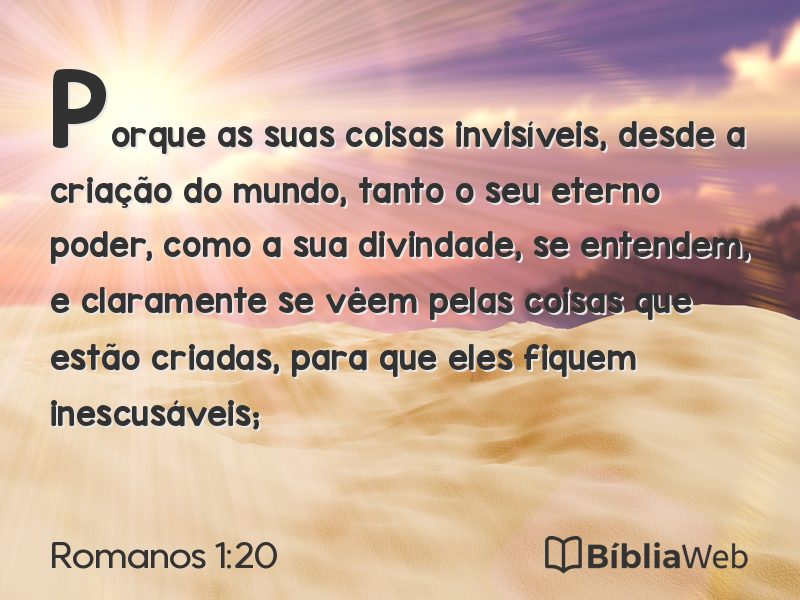 Romanos 1:20 em imagem para compartilhar