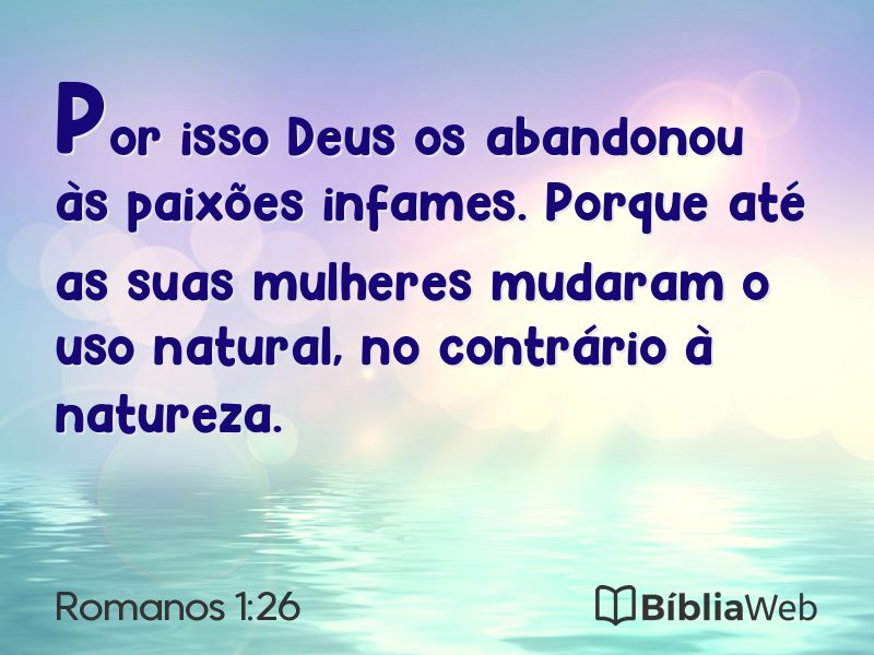 Romanos 1:26 em imagem para compartilhar