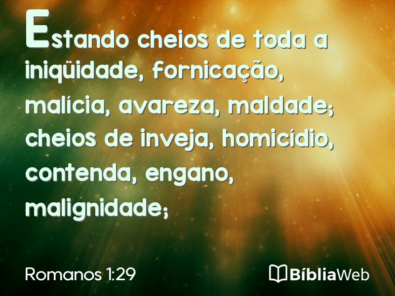Romanos 1:29 em imagem para compartilhar