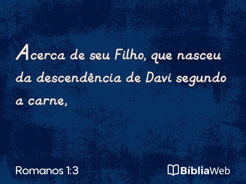 Romanos 1:3 em imagem para compartilhar