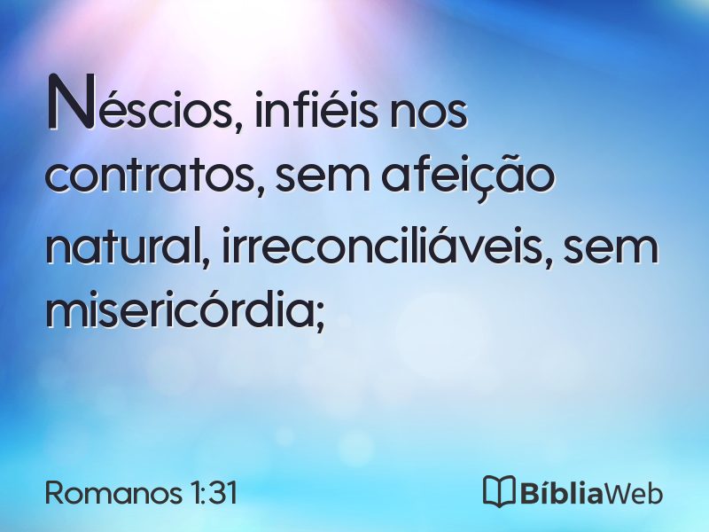 Romanos 1:31 em imagem para compartilhar