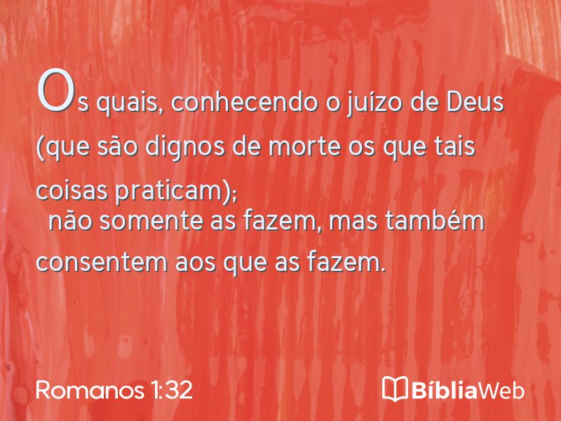Romanos 1:32 em imagem para compartilhar