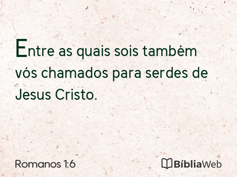 Romanos 1:6 em imagem para compartilhar