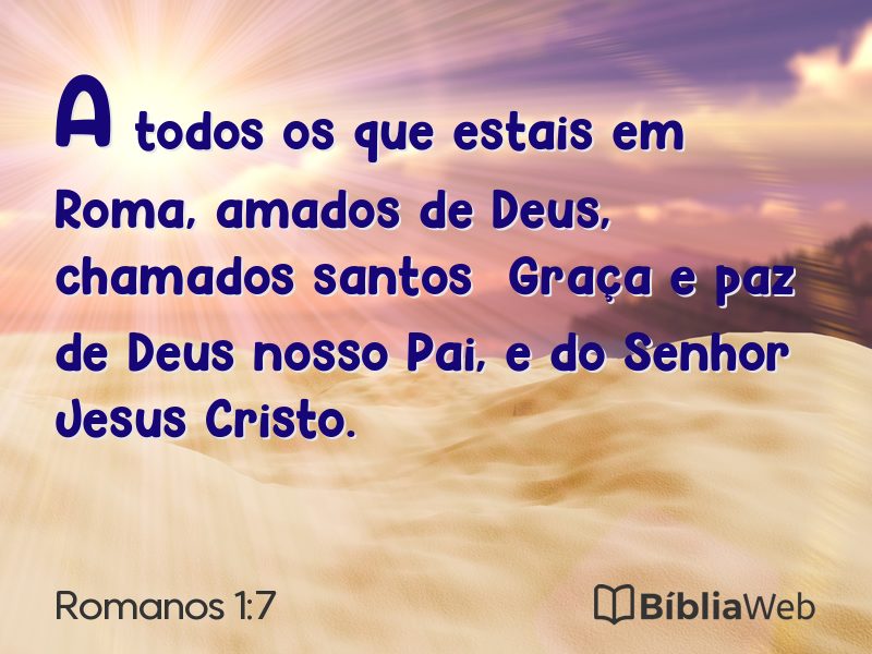 Romanos 1:7 em imagem para compartilhar