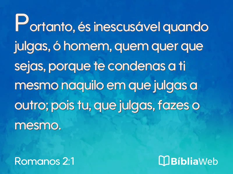 Romanos 2:1 em imagem para compartilhar