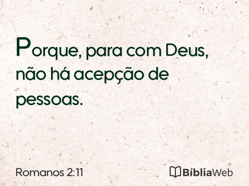 Romanos 2:11 em imagem para compartilhar
