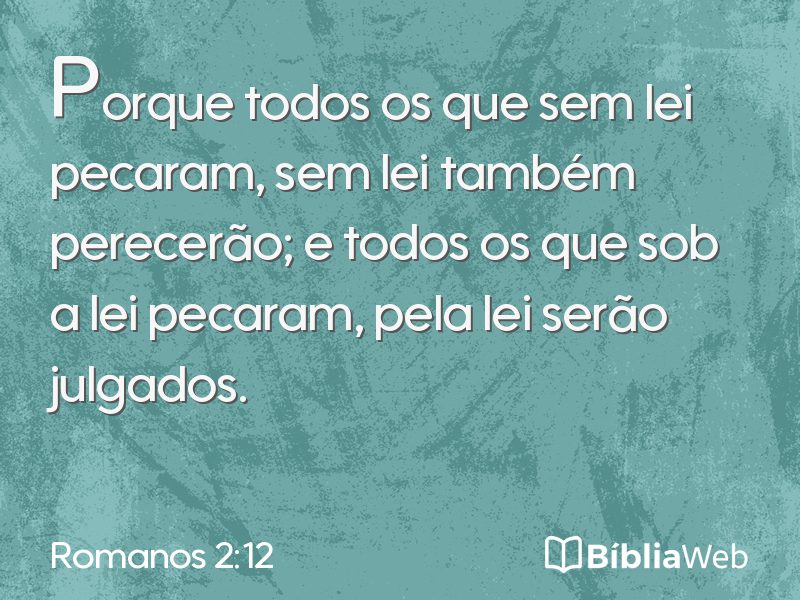 Romanos 2:12 em imagem para compartilhar