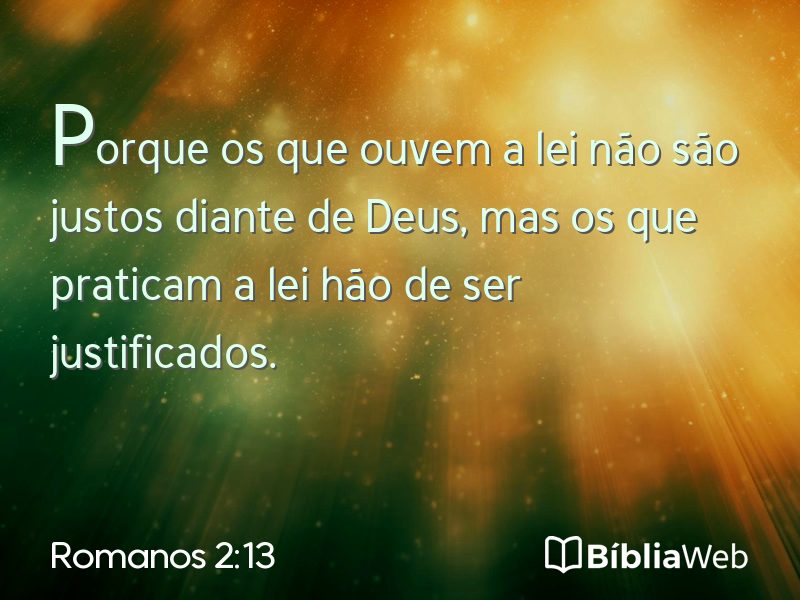 Romanos 2:13 em imagem para compartilhar