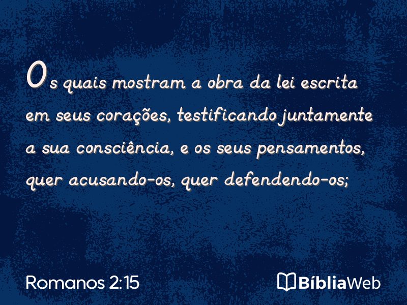 Romanos 2:15 em imagem para compartilhar