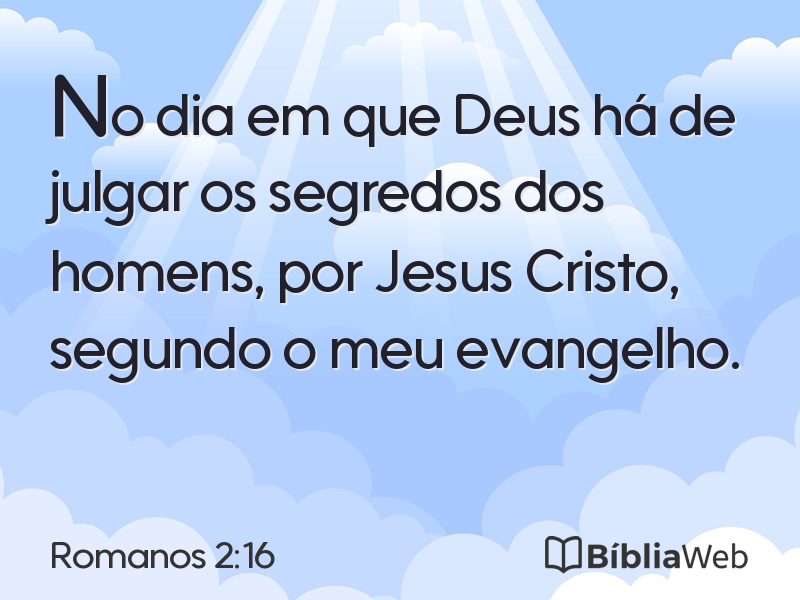 Romanos 2:16 em imagem para compartilhar
