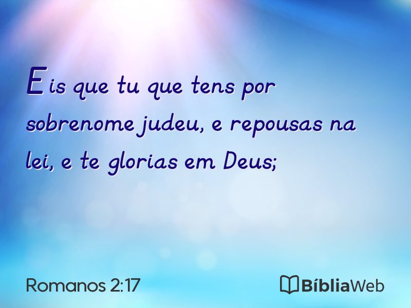 Romanos 2:17 em imagem para compartilhar