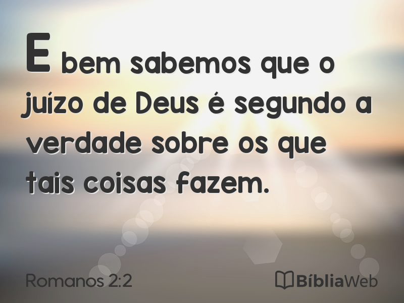 Romanos 2:2 em imagem para compartilhar