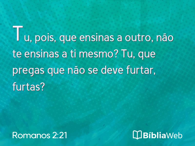 Romanos 2:21 em imagem para compartilhar