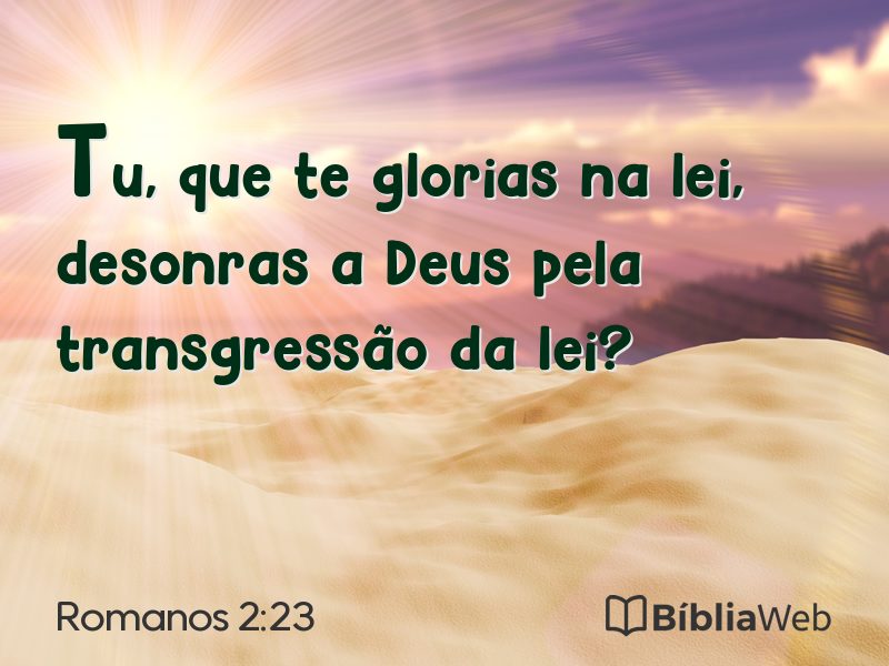 Romanos 2:23 em imagem para compartilhar