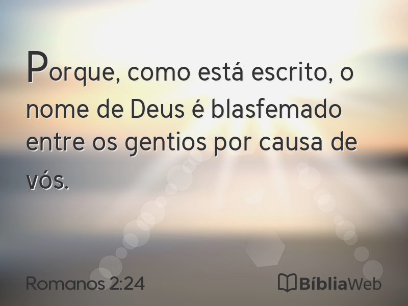 Romanos 2:24 em imagem para compartilhar