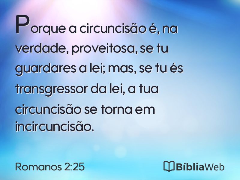 Romanos 2:25 em imagem para compartilhar