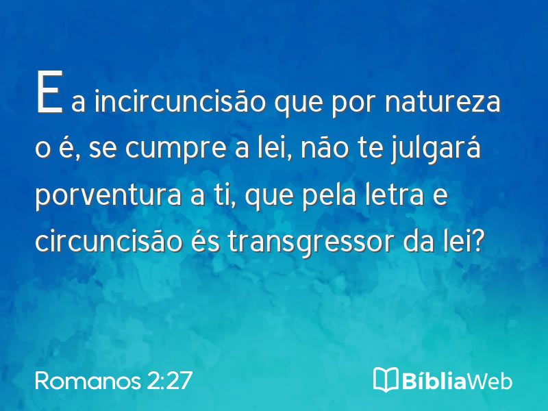 Romanos 2:27 em imagem para compartilhar
