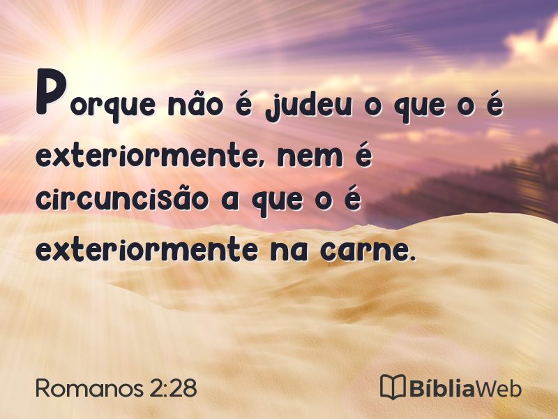Romanos 2:28 em imagem para compartilhar