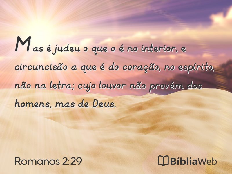 Romanos 2:29 em imagem para compartilhar