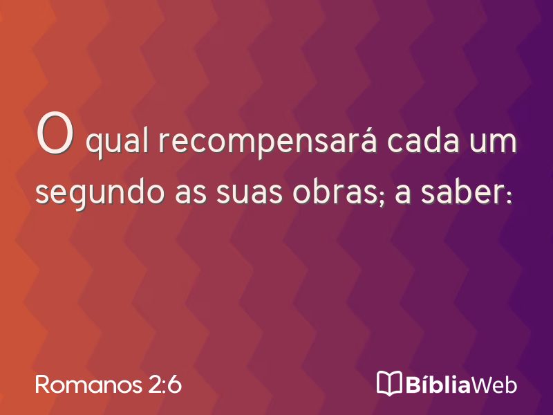 Romanos 2:6 em imagem para compartilhar