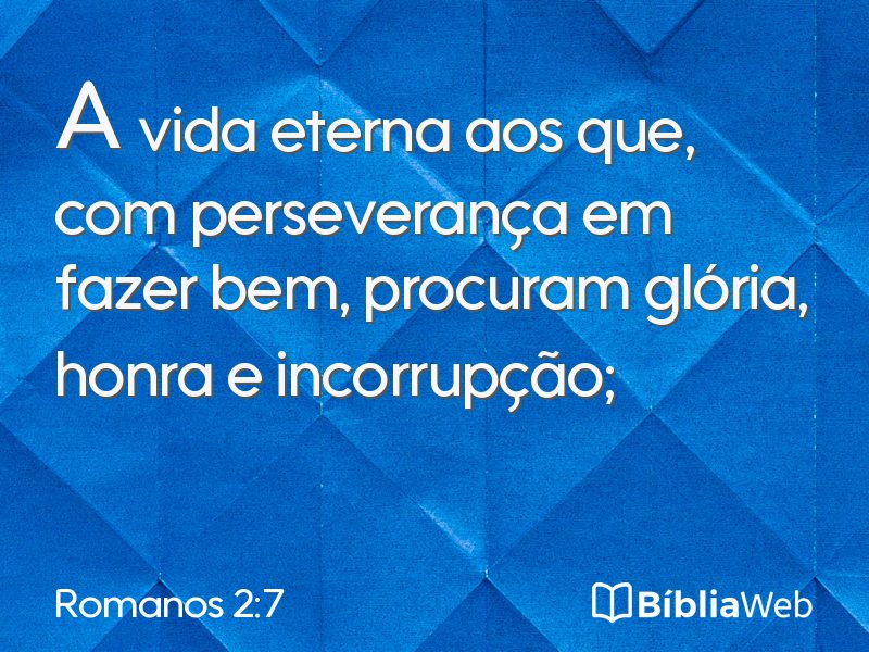 Romanos 2:7 em imagem para compartilhar