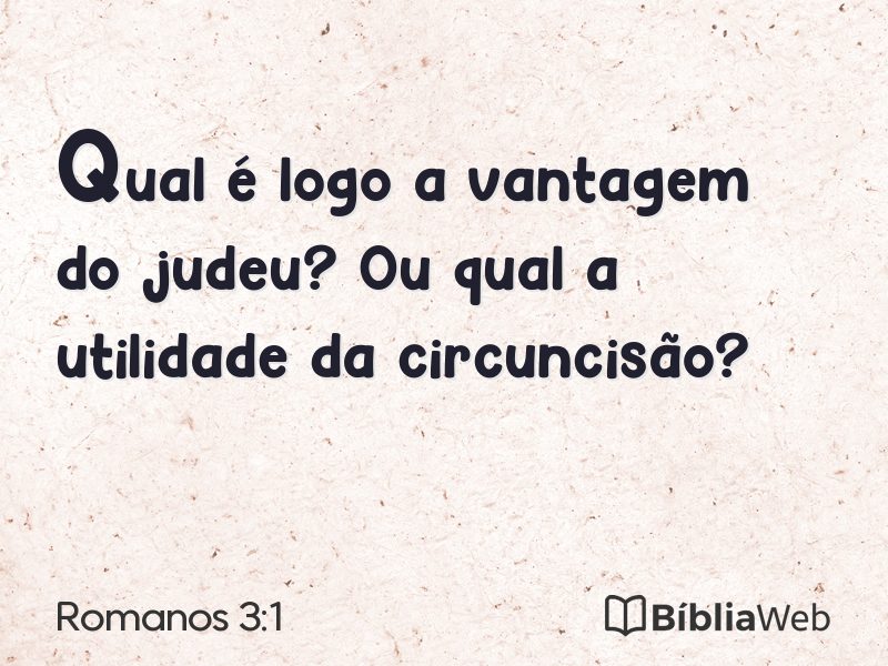 Romanos 3:1 em imagem para compartilhar