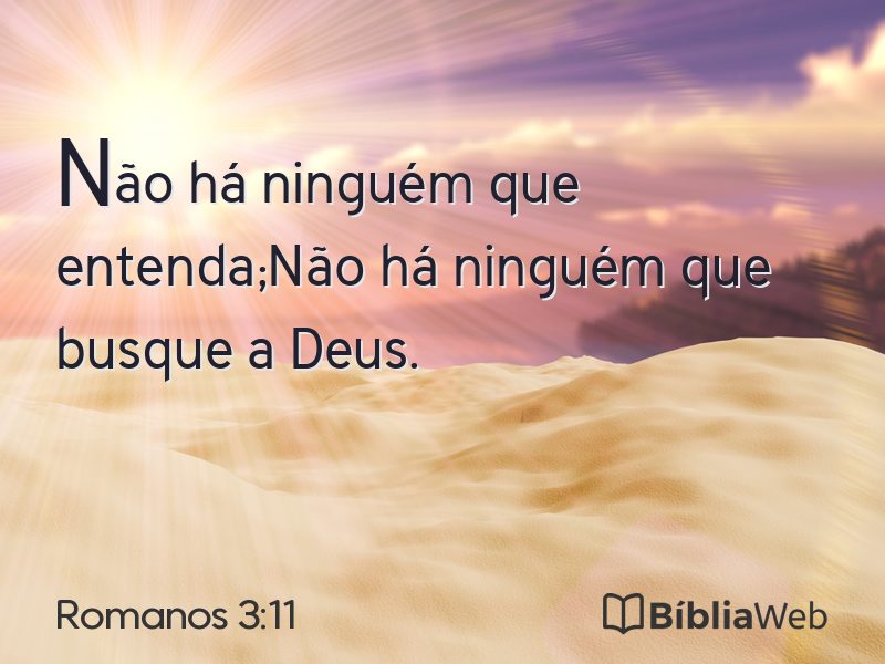 Romanos 3:11 em imagem para compartilhar