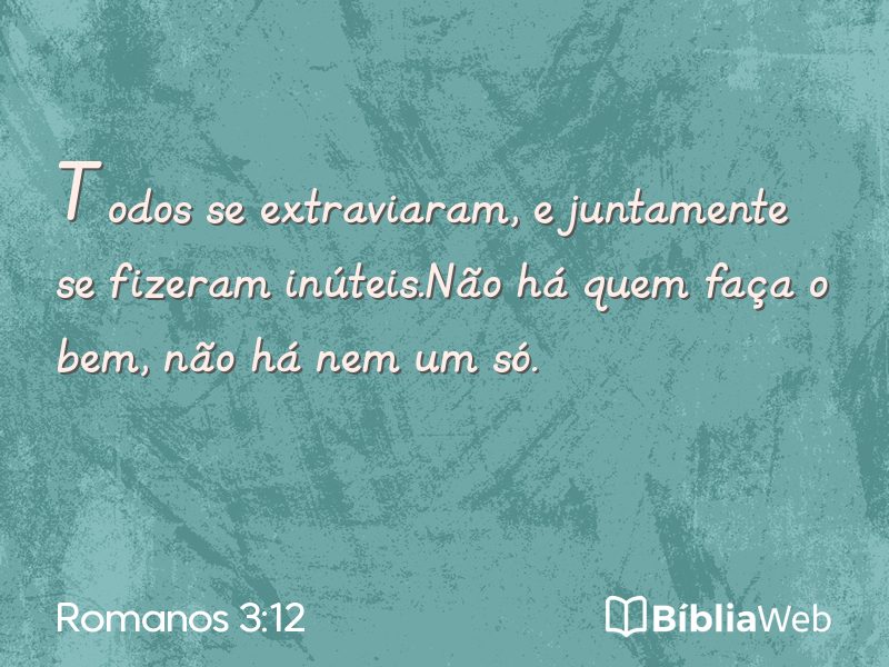 Romanos 3:12 em imagem para compartilhar