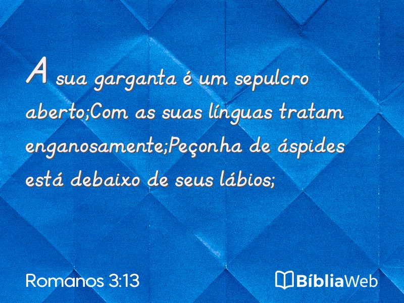 Romanos 3:13 em imagem para compartilhar