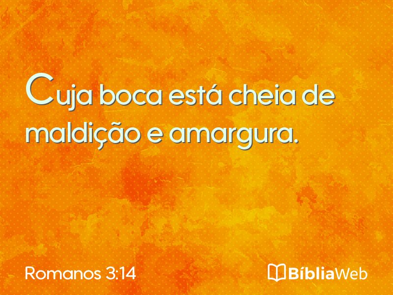 Romanos 3:14 em imagem para compartilhar