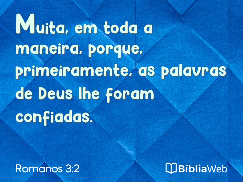 Romanos 3:2 em imagem para compartilhar