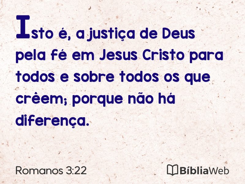 Romanos 3:22 em imagem para compartilhar