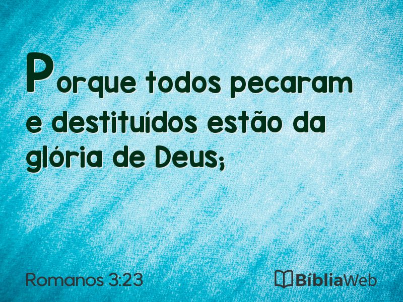 Romanos 3:23 em imagem para compartilhar