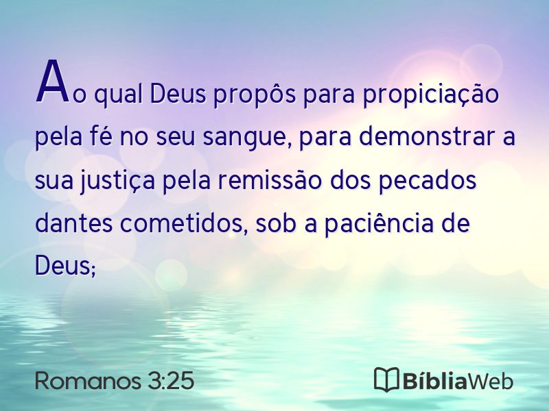 Romanos 3:25 em imagem para compartilhar