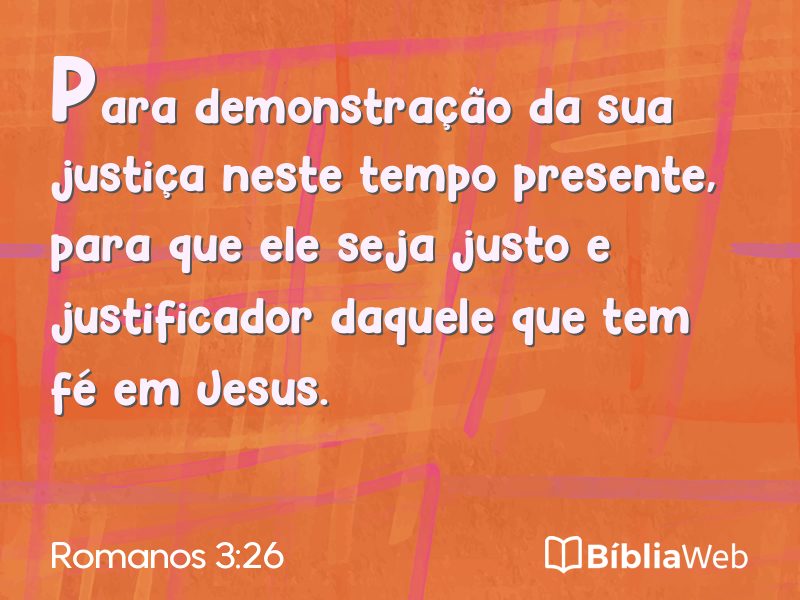 Romanos 3:26 em imagem para compartilhar