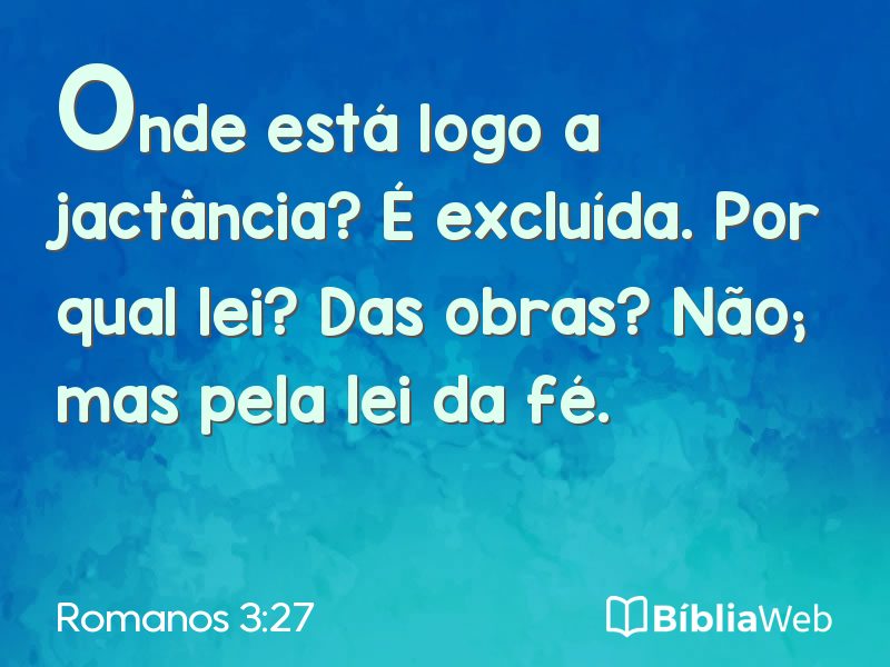 Romanos 3:27 em imagem para compartilhar