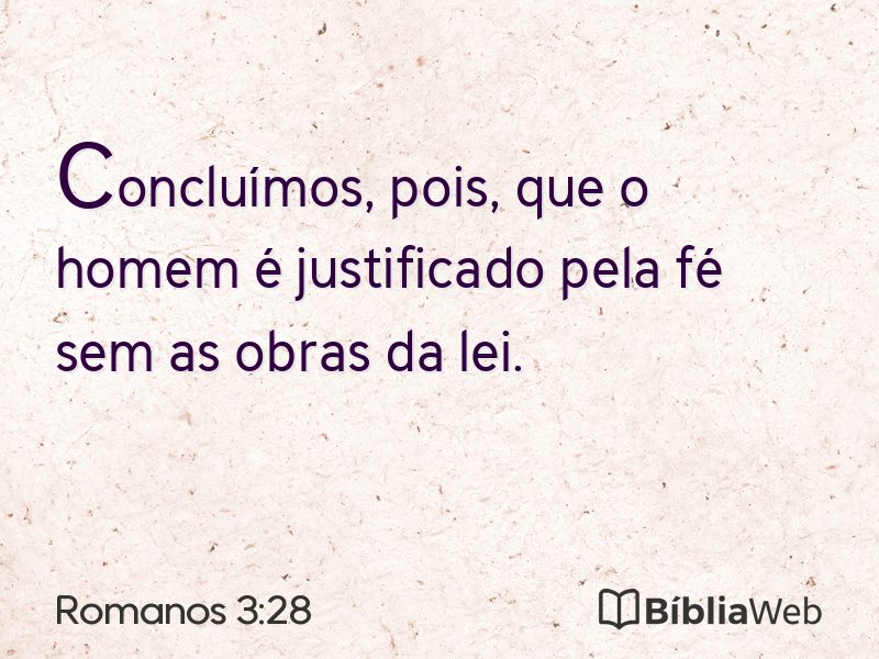 Romanos 3:28 em imagem para compartilhar