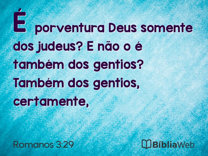 Romanos 3:29 em imagem para compartilhar