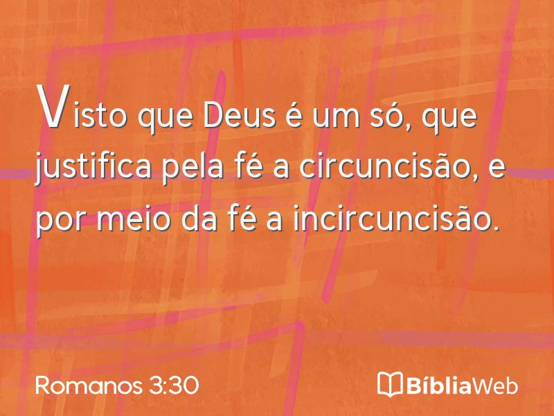 Romanos 3:30 em imagem para compartilhar