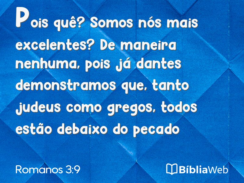 Romanos 3:9 em imagem para compartilhar