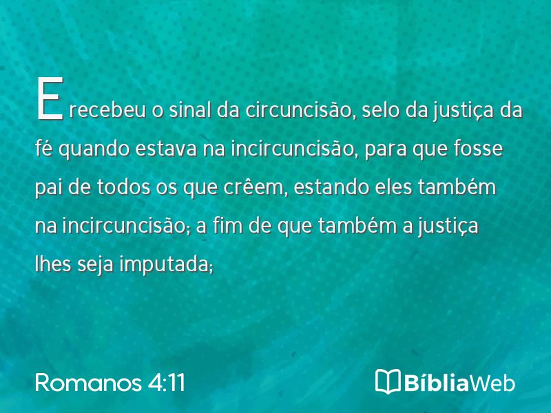 Romanos 4:11 em imagem para compartilhar